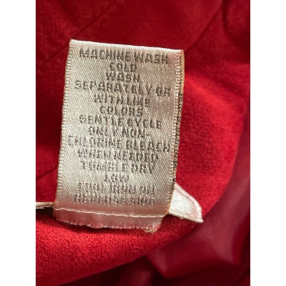 Studio Works Red Faux Suede Button Up Lined Blazer Suit Jacket Womens Size 8 - Picture 11 of 11